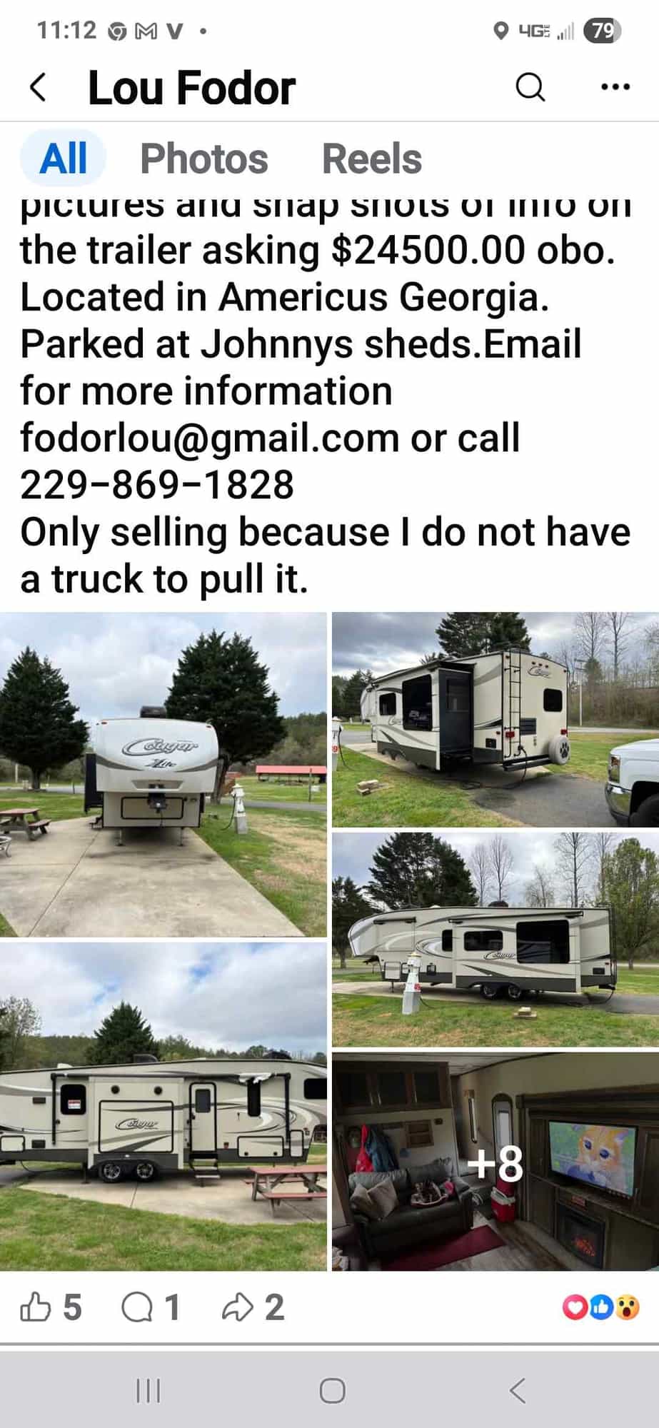 2016 29' Cougar Half-Ton